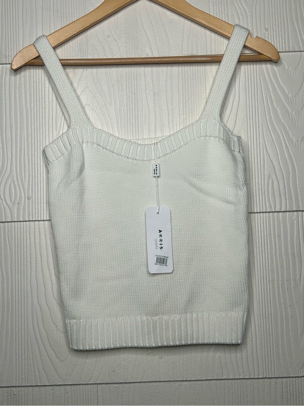 Akris Off-White Knit Square-Neck Tank